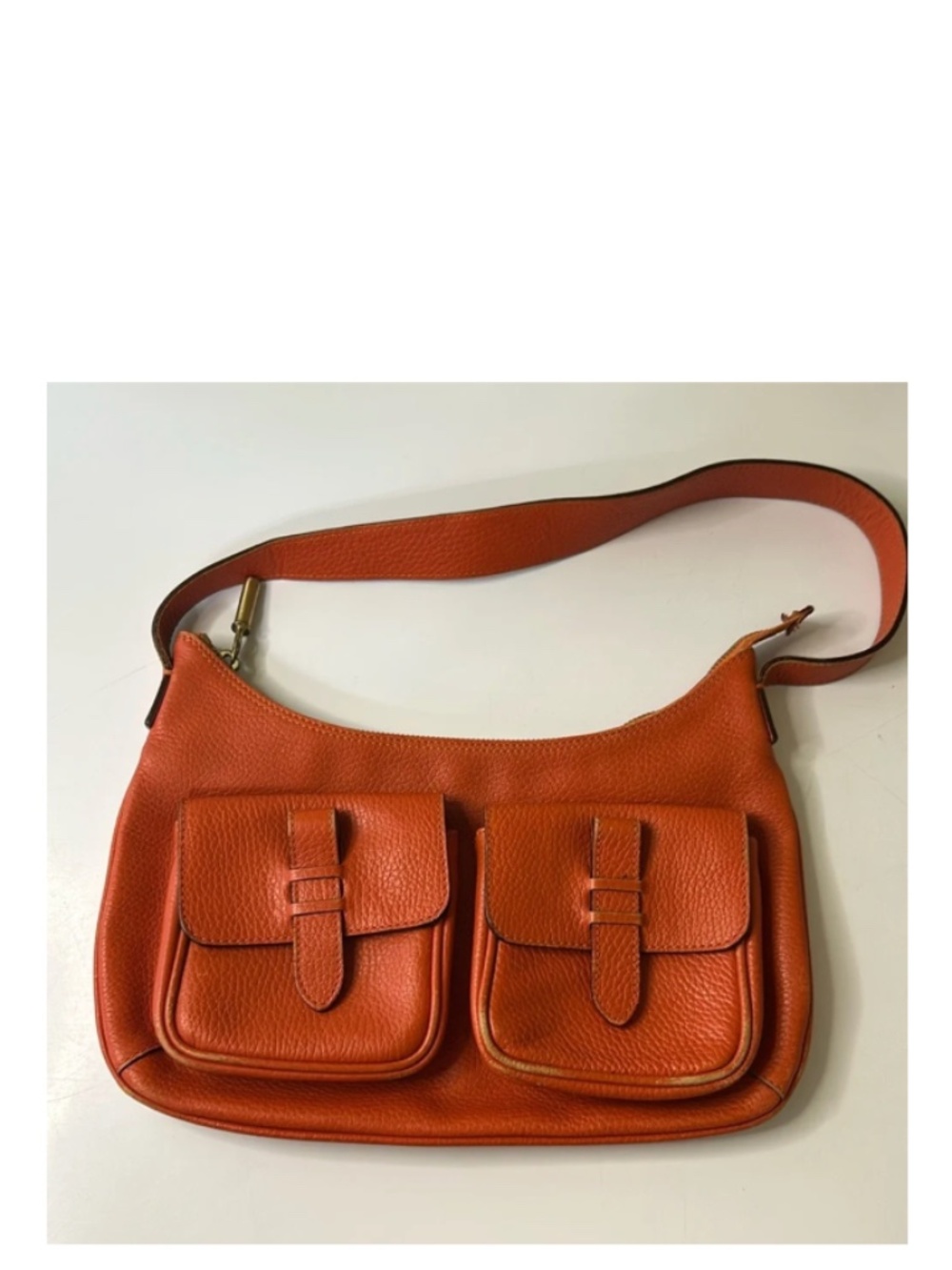Burberry Vintage Orange Hobo Bag